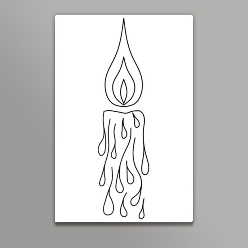 minimalist candel art Wall Art