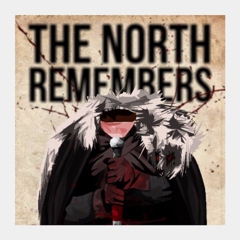 Square Art Prints, The North Remembers Game of Thrones Square Art