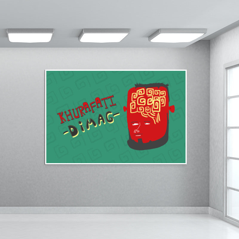 Khurafati Dimag (Pattern Background) Wall Art