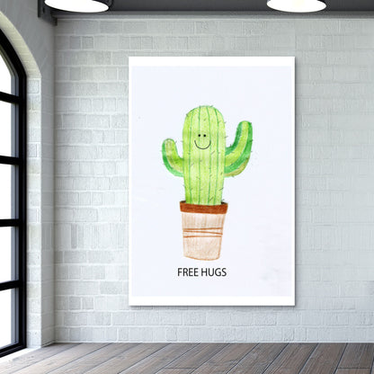 Free hugs cactus Wall Art