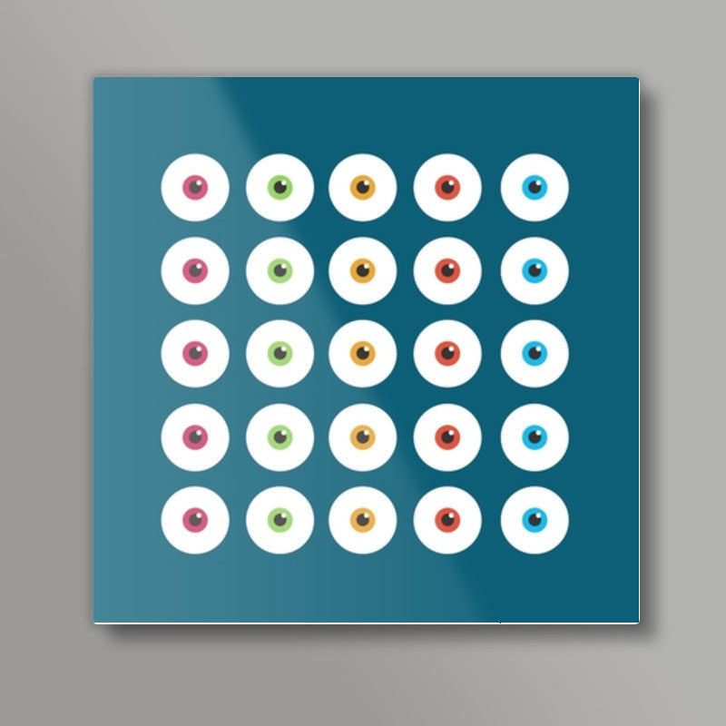 Eye balls 02 Square Art Prints