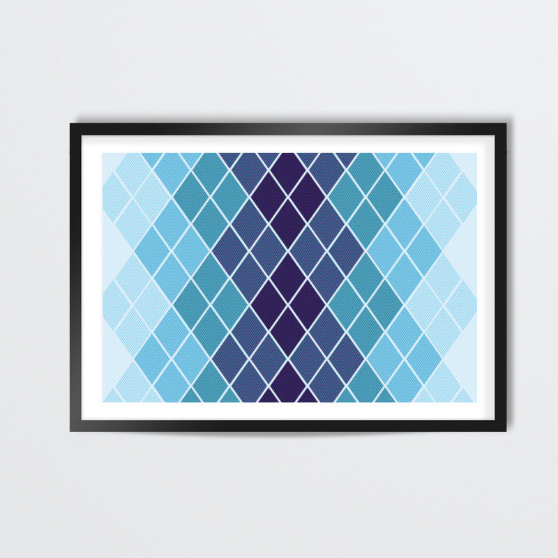 Diamond Stripes Abstract Print Wall Art