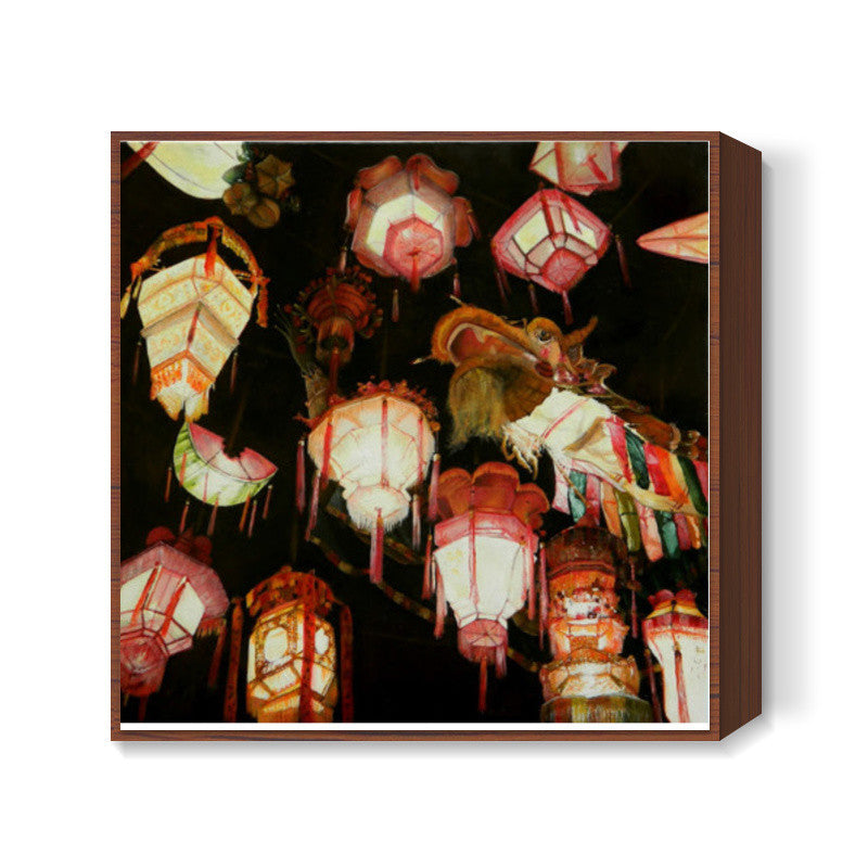 Chinese Lanterns Square Art Prints