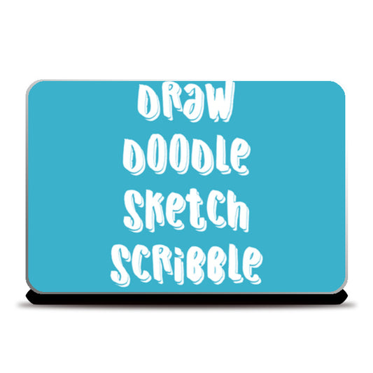 draw doodle sketch scribble Laptop Skins