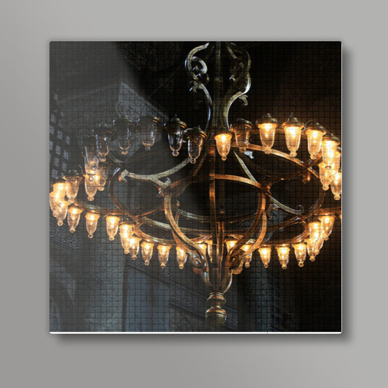 Broken Lights at Hagia Sofia Square Art Prints