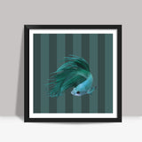 Blue Fish Square Art Prints