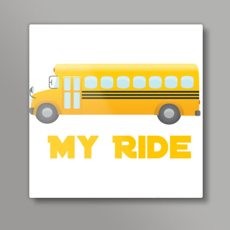 Bus ride Square Art Prints