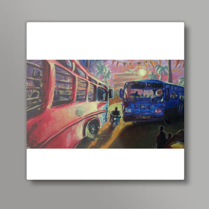 Mangalore Bussing Square Art Prints
