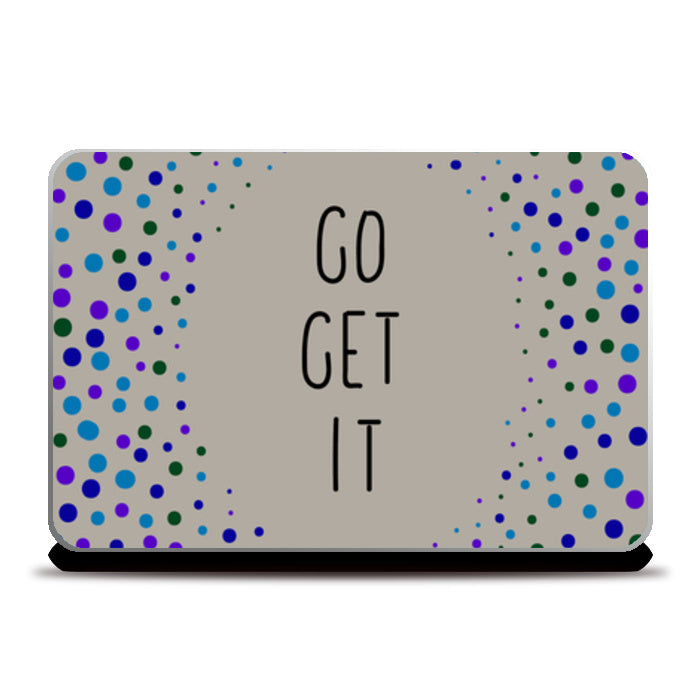 Color pop typography go get it Laptop Skins