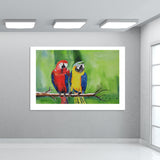 Brightly Colored Parrots‬ Wall Art