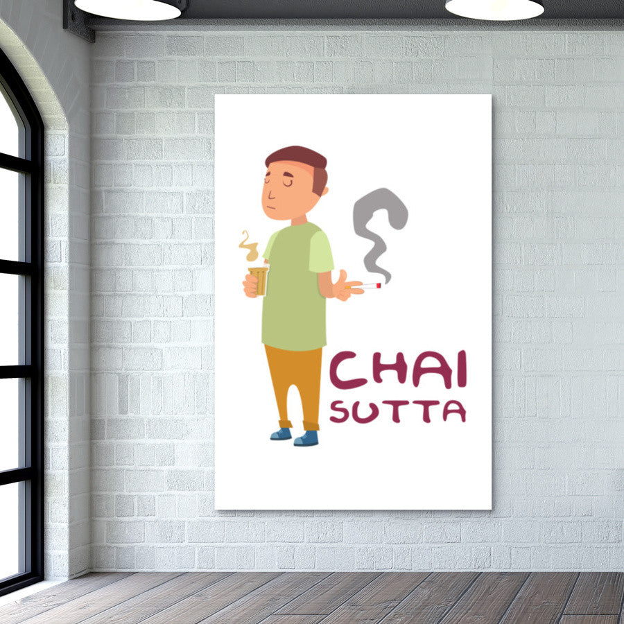 Chai Sutta White Wall Art