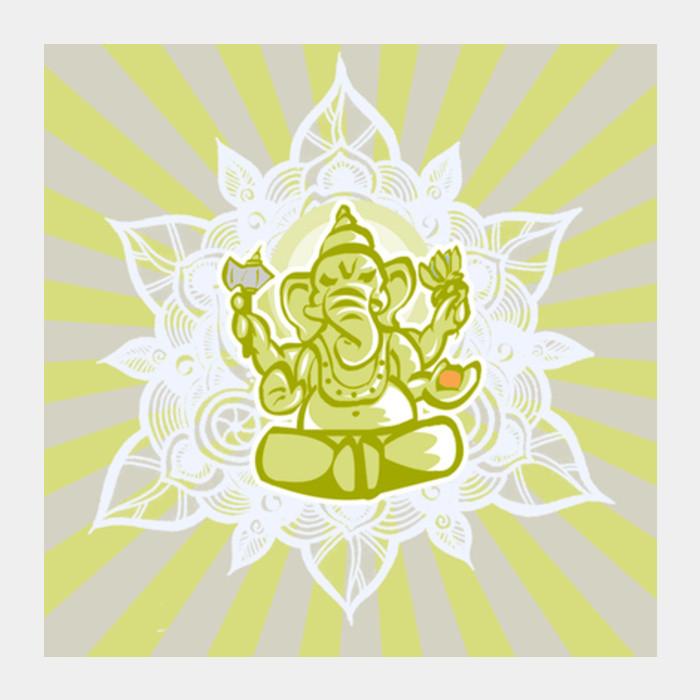 Ganesha Square Art Prints PosterGully Specials