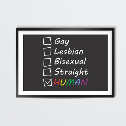 Gay pride human Wall Art