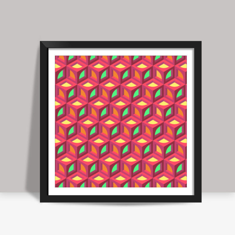 3d pattern 005 Square Art Prints