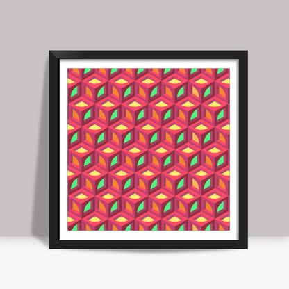3d pattern 005 Square Art Prints