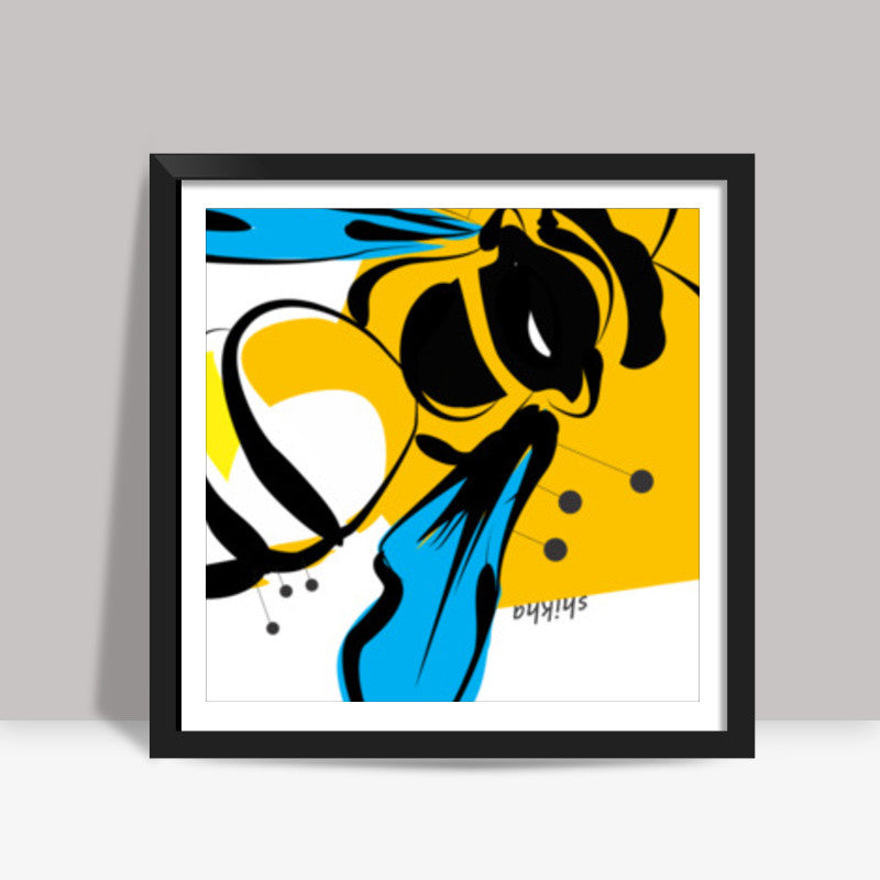 Honey Bee Doodle Square Art Prints