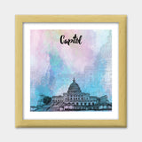 United States Capitol Premium Square Italian Wooden Frames