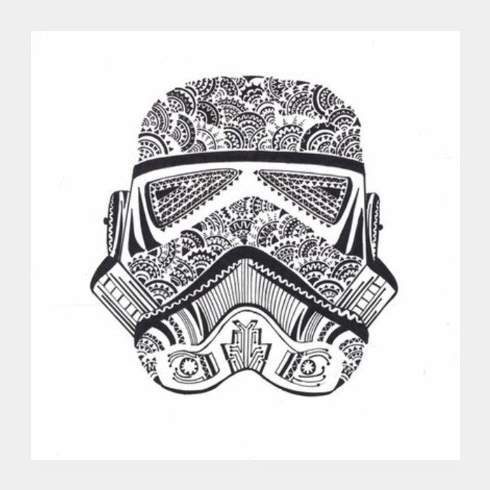 doodle,black and white,storm trooper Square Art Prints| Buy High-Quality  Posters and Framed Posters Online All in One Place – PosterGully