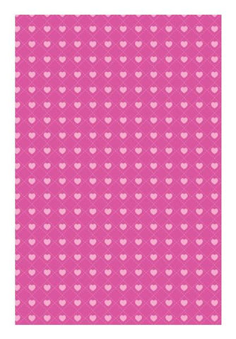 PosterGully Specials, Seamless hearts Square stroke on pink Wall Art