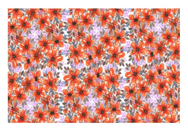 Blooming Orange Wildflowers Painted Floral Spring Background Wall Art PosterGully Specials