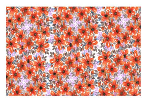 Blooming Orange Wildflowers Painted Floral Spring Background  Wall Art PosterGully Specials