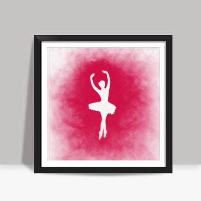 Ballerina | Dance | Music | Pink Square Art Prints