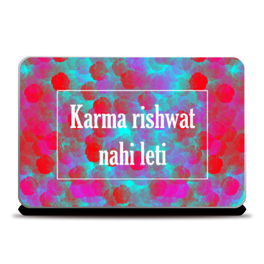 Laptop Skins, Karma rishwat nahi leti Laptop Skin | Dhwani Mankad, - PosterGully
