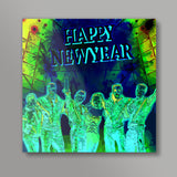 Happy New Year #srk#yrf Square Art Prints