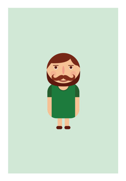 Bread And Moustache Man Art PosterGully Specials