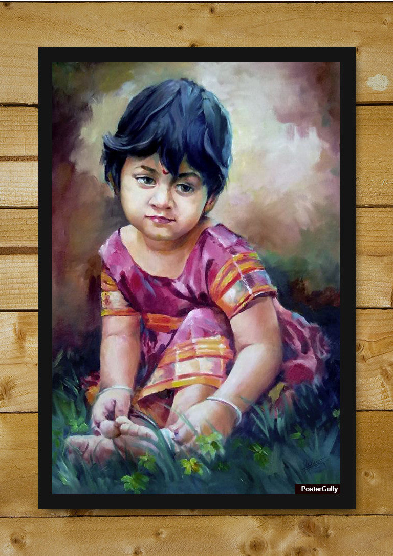 Wall Art, Sweet Girl Painting #2 Artwork