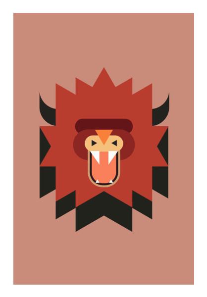PosterGully Specials, Geometric Lion Wall Art