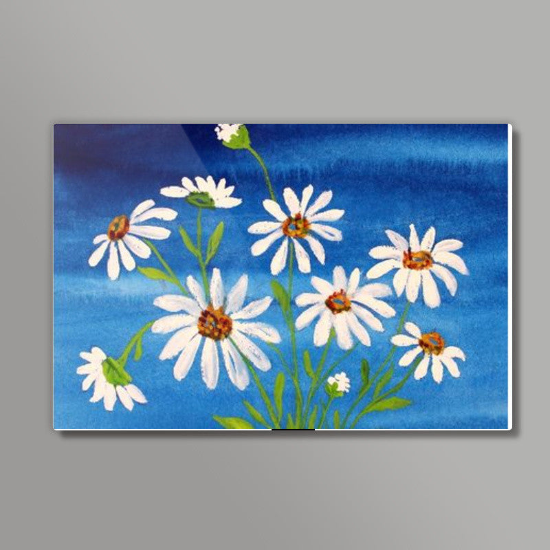 White Daisy Flowers Wall Art