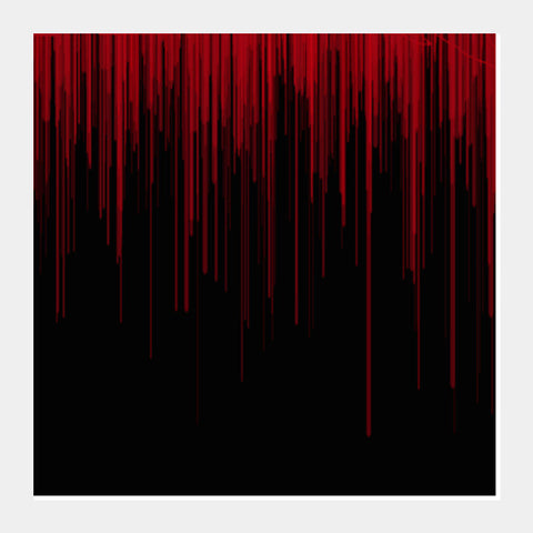 Square Art Prints, Bloodied (black and red) Gothic Square Art Prints