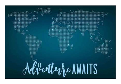 Adventure Awaits World Map Wall Art