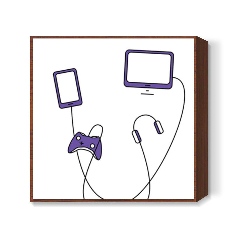 Desire for Gadgets Square Art Prints