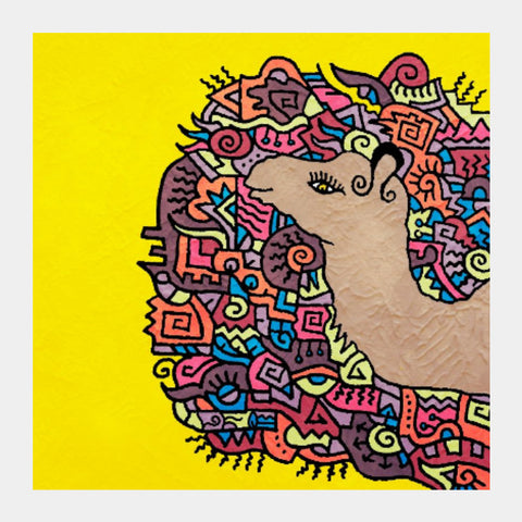 Square Art Prints, Camel Zenscrawl | Meghnanimous, - PosterGully