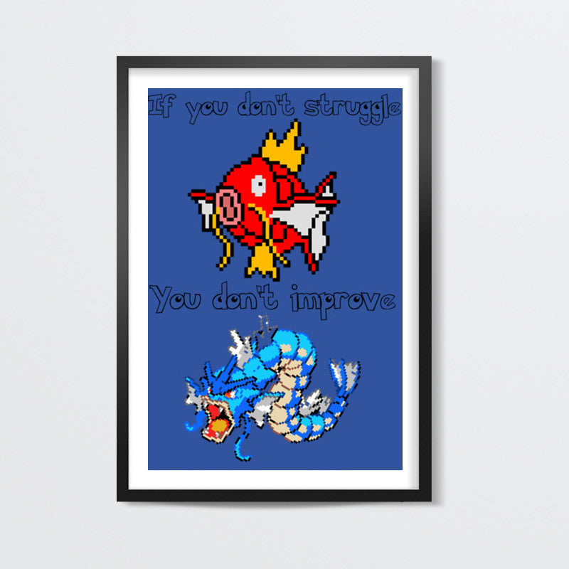 Pokemon Magikarp-Gyarados Wall Art