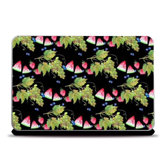 Watercolor Mixed Fruits Pattern Laptop Skins