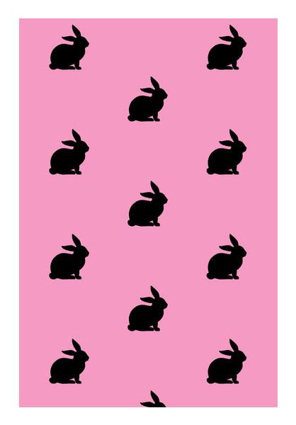 PosterGully Specials, Bunnies Pink Wall Art