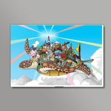 Flying turtle  Wall Art