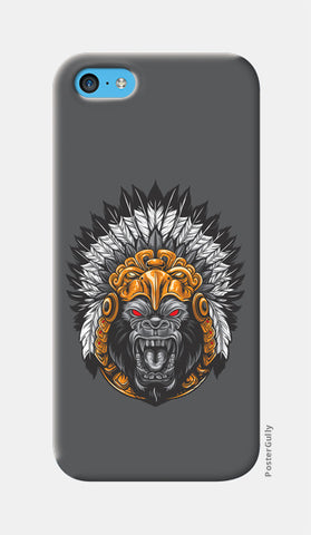 Gorilla Wearing Aztec Headdress iPhone 5c Cases