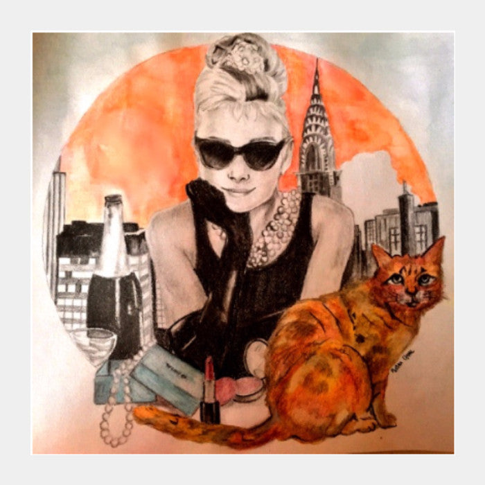 Square Art Prints, Breakfast at Tiffanys Square Art