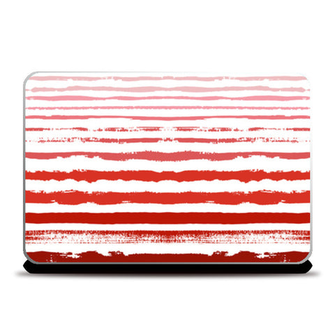 Uneven Red Stripes  Laptop Skins