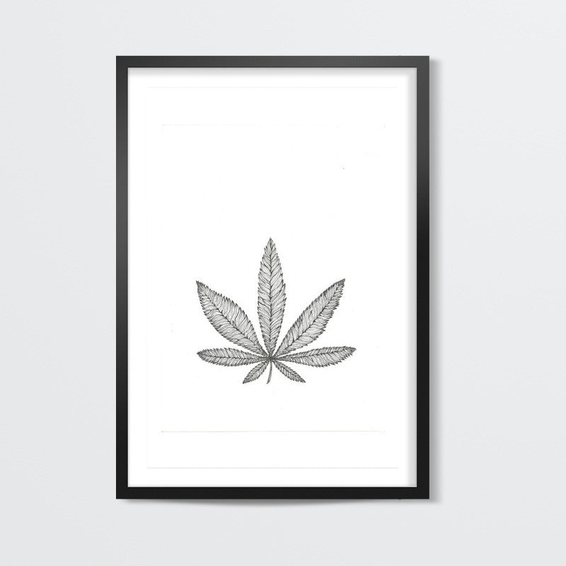 weed doodle trippy Wall Art