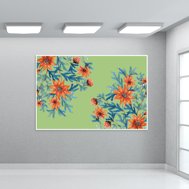 Beautiful Blooming Flowers Spring Decor Wall Art