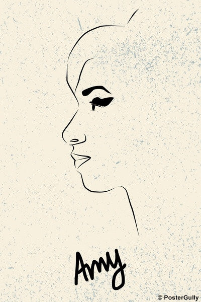 Wall Art, Amy Winehouse Outline, - PosterGully
