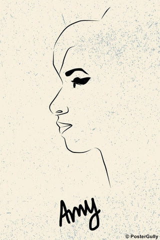 Wall Art, Amy Winehouse Outline, - PosterGully