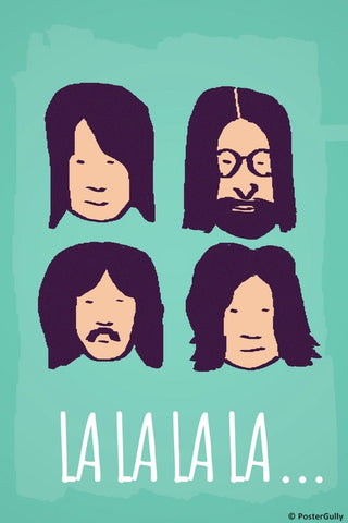 Wall Art, Beatles La La La Green, - PosterGully