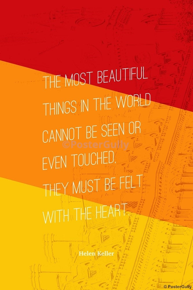Wall Art, Beautiful Things | Helen Keller | Writer, - PosterGully