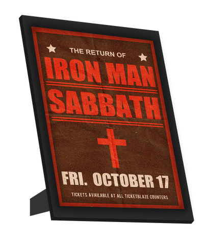 Framed Art, Black Sabbath | Iron Man | Concert Framed Art, - PosterGully